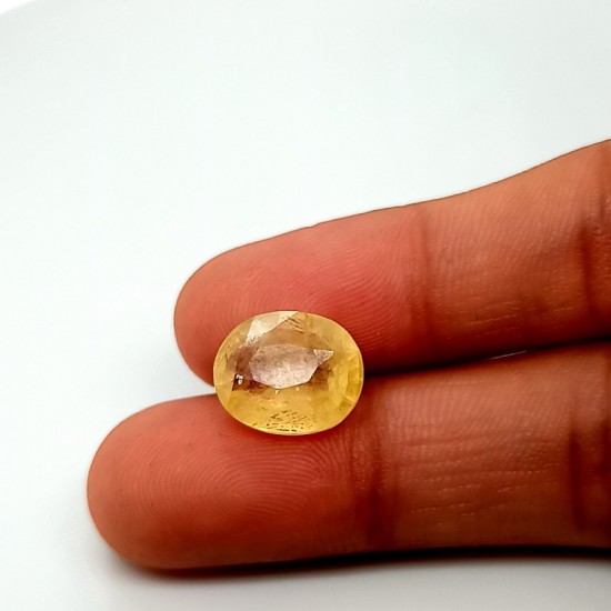 Yellow Sapphire (Pukhraj) 7.55 Ct Good quality Yellow Sapphire (Pukhraj) 7.55 Ct Good quality